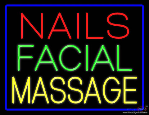 Nails Facial Massage Real Neon Glass Tube Neon Sign