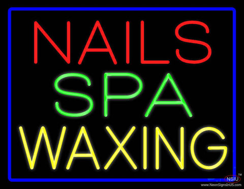 Nails Spa Waxing Real Neon Glass Tube Neon Sign