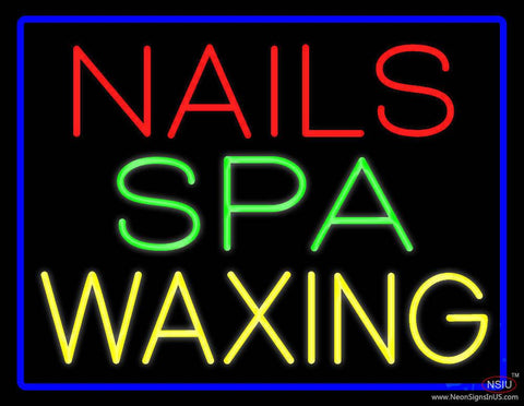 Nails Spa Waxing Real Neon Glass Tube Neon Sign 