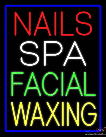 Nails Spa Facial Waxing Real Neon Glass Tube Neon Sign 