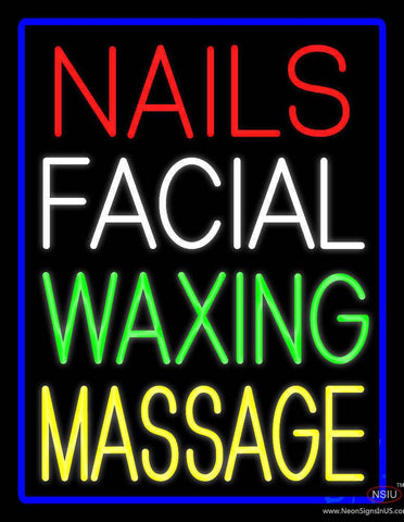 Nails Facial Waxing Massage Real Neon Glass Tube Neon Sign