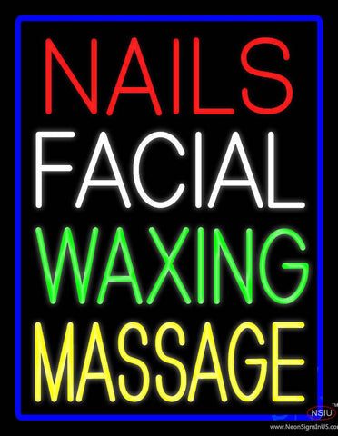 Nails Facial Waxing Massage Real Neon Glass Tube Neon Sign 