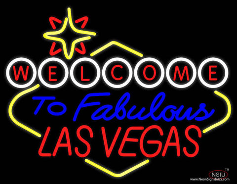 Welcome to Fabulous Las Vegas Real Neon Glass Tube Neon Sign 
