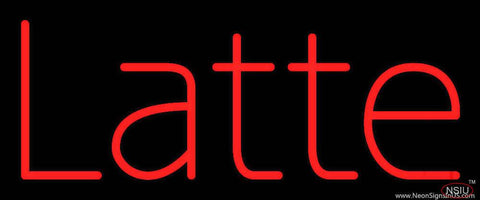 Red Latte Real Neon Glass Tube Neon Sign 