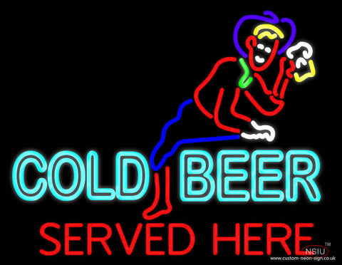 Cold Beer Served Here Real Neon Glass Tube Neon Sign