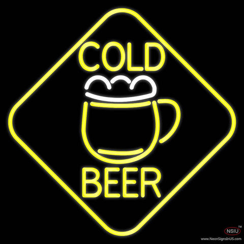 Cold Beer With Mug Real Neon Glass Tube Neon Sign