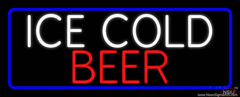 Ice Cold Beer Real Neon Glass Tube Neon Sign 