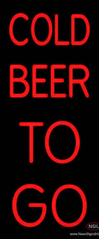 Red Cold Beer To Go Real Neon Glass Tube Neon Sign 