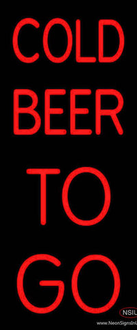 Red Cold Beer To Go Real Neon Glass Tube Neon Sign