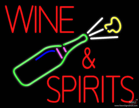 Wine and Spirits Real Neon Glass Tube Neon Sign 