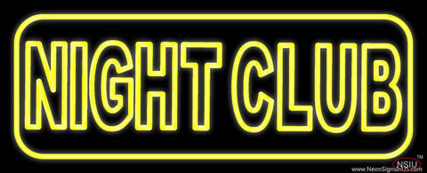 Yellow Night Club Real Neon Glass Tube Neon Sign 