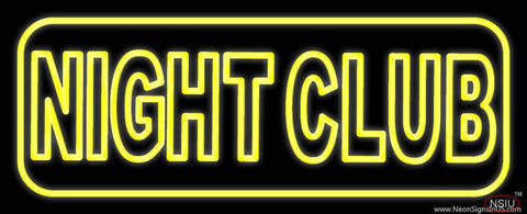 Yellow Night Club Real Neon Glass Tube Neon Sign