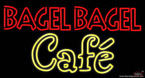 Bagel Bagel Cafe Real Neon Glass Tube Neon Sign 