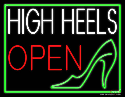 White High Heel Open Real Neon Glass Tube Neon Sign