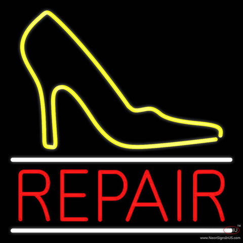 Yellow Sandal Logo Repair Real Neon Glass Tube Neon Sign