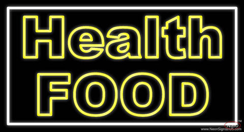 Yellow Health Food Real Neon Glass Tube Neon Sign