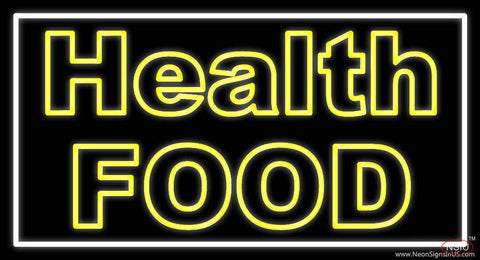 Yellow Health Food Real Neon Glass Tube Neon Sign 