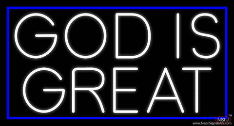 White God Is Great Real Neon Glass Tube Neon Sign 