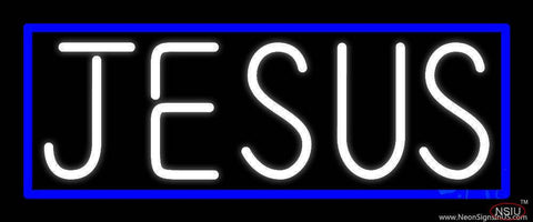 White Jesus Real Neon Glass Tube Neon Sign