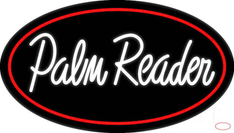White Palm Reader Red Border Real Neon Glass Tube Neon Sign 