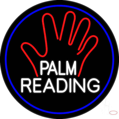 White Palm Reading Border Real Neon Glass Tube Neon Sign 