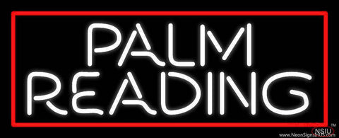 White Palm Reading Red Border Real Neon Glass Tube Neon Sign