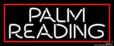 White Palm Reading Red Border Real Neon Glass Tube Neon Sign 