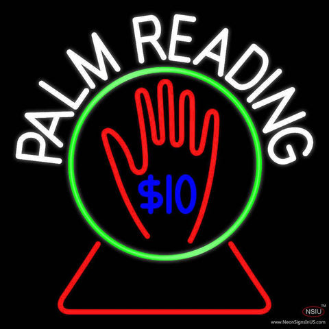 White Palm Readings With Logo Real Neon Glass Tube Neon Sign 