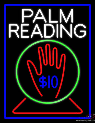 White Palm Readings With Logo Real Neon Glass Tube Neon Sign