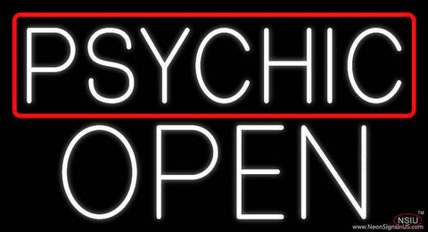 White Psychic Red Border Open Real Neon Glass Tube Neon Sign