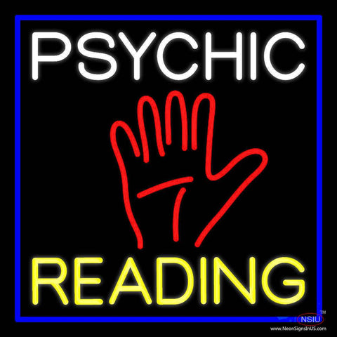 White Psychic Yellow Reading Block Palm Real Neon Glass Tube Neon Sign