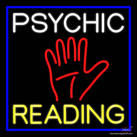 White Psychic Yellow Reading Block Palm Real Neon Glass Tube Neon Sign 