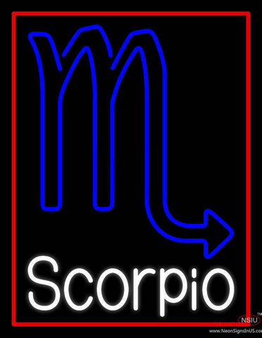 White Scorpio Zodiac Real Neon Glass Tube Neon Sign 