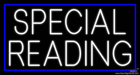 White Special Reading Blue Border Real Neon Glass Tube Neon Sign 