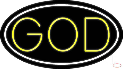 Yellow God Real Neon Glass Tube Neon Sign 