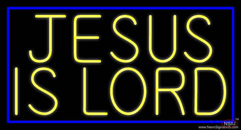 Yellow Jesus Is Lord Real Neon Glass Tube Neon Sign 