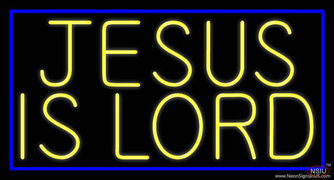 Yellow Jesus Is Lord Real Neon Glass Tube Neon Sign