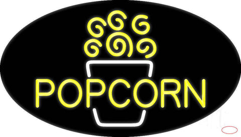Yellow Popcorn  Real Neon Glass Tube Neon Sign 