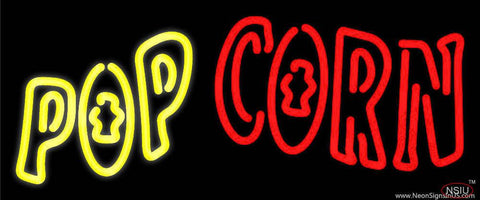 Yellow Pop Red Corn Real Neon Glass Tube Neon Sign