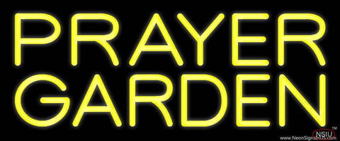 Yellow Prayer Garden Real Neon Glass Tube Neon Sign