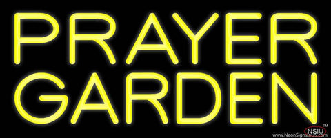Yellow Prayer Garden Real Neon Glass Tube Neon Sign 