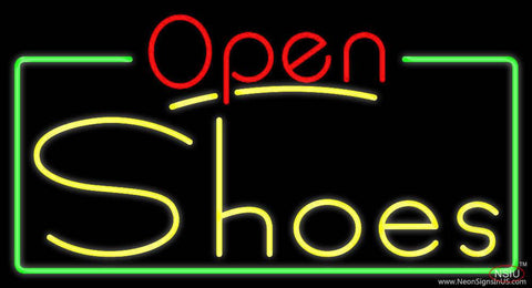 Yellow Shoes Open Real Neon Glass Tube Neon Sign