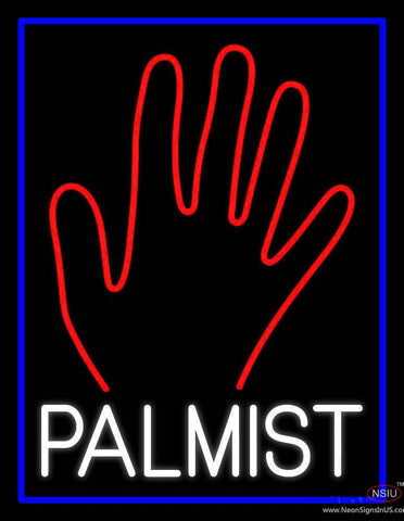 White Palmist Red Palm Real Neon Glass Tube Neon Sign 