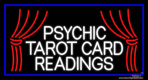 White Psychic Tarot Card Readings Real Neon Glass Tube Neon Sign 