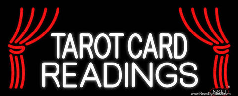 White Tarot Card Readings Real Neon Glass Tube Neon Sign 