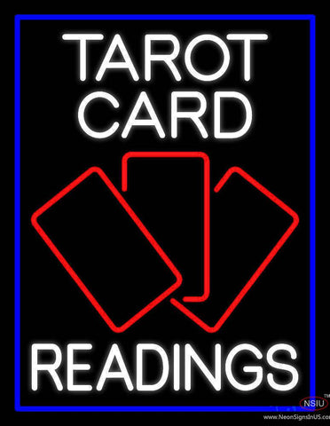 White Tarot Cards Readings Real Neon Glass Tube Neon Sign 