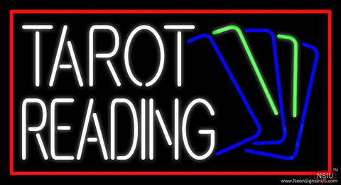 White Tarot Reading With Cards Real Neon Glass Tube Neon Sign