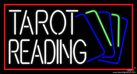 White Tarot Reading With Cards Real Neon Glass Tube Neon Sign 