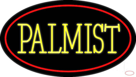 Yellow Palmist Block Real Neon Glass Tube Neon Sign 
