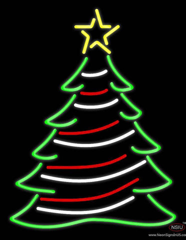 Decorative Christmas Tree Real Neon Glass Tube Neon Sign 